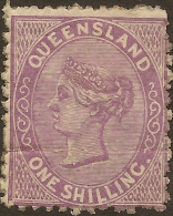 QUEENSLAND 1879 1/- Pale Lilac SG 145 HM* #QY125 - Neufs
