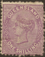 QUEENSLAND 1879 1/- Pale Lilac SG 145 HM* #QY125 - Ongebruikt