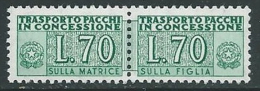 1955-81 ITALIA PACCHI IN CONCESSIONE 70 LIRE STELLE MNH ** - B9 - Colis-concession