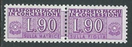 1955-81 ITALIA PACCHI IN CONCESSIONE 90 LIRE STELLE MNH ** - B9 - Colis-concession