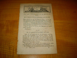 Lois An VIII: Sources D'Eaux Minérales.Taxe Entretien Des Routes.Service Des Argues.Nomination Tribunat,commiss. Police - Décrets & Lois