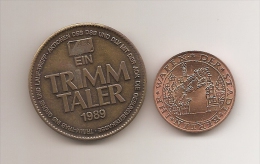 Medalla - Token - Jeton - Trimm Taler 1989 - Berlin 1987 - Sonstige & Ohne Zuordnung