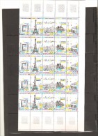 FRANCE  FEUILLE  DE  10 BANDES DE TIMBRES  NEUF ** MNH  N° 2583A  DE  1989 - Fogli Completi