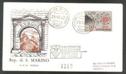 San Marino 1962  Busta Primo Giorno Europa Unita N°617 Cod.busta.030 - Lettres & Documents