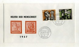 - SARRE 1957/59 . 1957 . FDC SUR LETTRE . CACHET SAABRÜCKEN 2 1/10/57 . - FDC