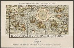 Czeslaw Slania. Iceland 1989 . International Stamp Exhibition NORDIA'91. Michel Bl.10 MNH. - Blocs-feuillets