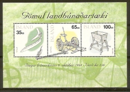 Iceland 1998.  Stamp Day. Agriculture. Souvenir Sheet. Michel  Bl.22 MNH. - Blocks & Kleinbögen
