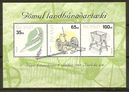 Iceland 1998.  Stamp Day. Agriculture. Souvenir Sheet. Michel  Bl.22 MNH. - Blokken & Velletjes