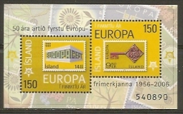 Iceland 2006. 50 Anniv CEPT Stamps. Souvenir Sheet. Michel Bl.39 MNH. - Hojas Y Bloques