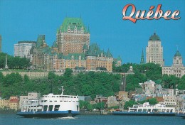 33486- QUEBEC- THE CASTLE, SKYLINE, FERRIES, SHIPS - Québec - La Citadelle