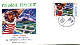 Polynésie - FDC Yvert 431 Aérodrome De Bora-Bora - R 2011 - Cartes-maximum