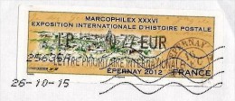 France (2012) - Epernay : Marcophilex XXXVI. Exposition Internationale D'histoire Postale. LISA. - 2010-... Illustrated Franking Labels