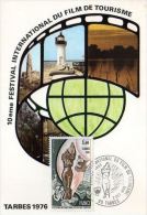 Carte Maximum France 1976 N° 1906 Cinema Film Du Tourisme - Andere & Zonder Classificatie