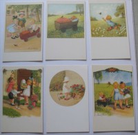 6 Cartes Postales Modernes Enfantines Repro Ludom Ebner - Collections, Lots & Séries