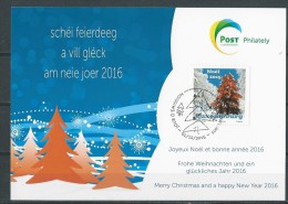 Luxembourg: Carte Joyeux Noël 2015  1er Jour D'oblitération - Storia Postale