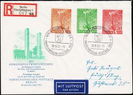 1952. Vorolympische Festtage. FDC BERLIN-CHARLOTTENBURG VOROLYMPISCHE FESTTAGE 1952 20.... (Michel: 88 - 90) - JF181543 - Briefe U. Dokumente