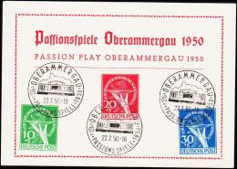 1949. Währungsgeschädigten Complete Set.  OBERAMMERGAU PASSIONS SPIELE 1950 22.7.50.   (Michel: 68 - 70) - JF181530 - Autres & Non Classés