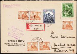 1950. Berliner Philharmonie 10+5 Pf + 30+5 Pf. BERLIN 29.11.50.  (Michel: 72 - 73) - JF181535 - Covers & Documents