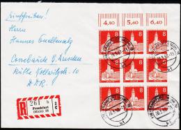 1959. Rathaus Neukölln 9x 8 Pf. FRANKFURT 20.3.59.  (Michel: 187/187) - JF181551 - Covers & Documents