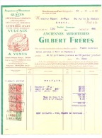 Facture -Miroiteries GILBERT FRERES - MARCHIENNE - AU - PONT  - CHARLEROI 1935 - Articles Pour Fumeurs, Bazars, ... - 1900 – 1949