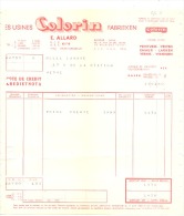 Note De Crédit Usines " COLORIN " HAREN - Bruxelles 1960 - 1900 – 1949