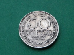 SRI LANKA - - 50  CENTS  1965-    KM 132 - Sri Lanka