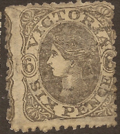 VICTORIA 1862 6d Wmk SIX QV SG 106 U #QZ43 - Used Stamps