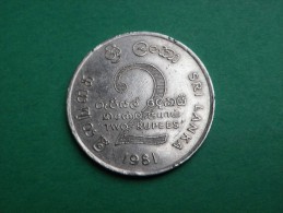 SRI LANKA - - 2 RUPEE 1981- BARRAGE MAHAWELI   KM 145 - Sri Lanka