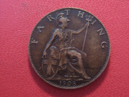 Grande-Bretagne - UK - Farthing 1908 Edward VII 5233 - B. 1 Farthing