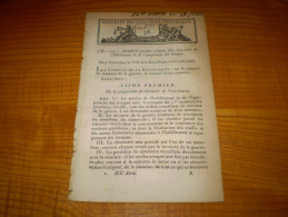 Lois An VIII: Bière De Dunkerque. Armée:création Directoire De L'habillement & équipement Des Troupes. PV Marchandises - Décrets & Lois