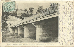 Grand Pressigny Le Pont Sur La Claise A Etableaux Et Les Ruines - Le Grand-Pressigny