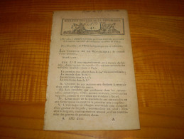 Lois An VIII:Programme Fête 1er Vendémiaire.Marins étrangers En France.Administrations Des Béguinages.Droit De Patente - Décrets & Lois