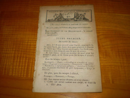 Lois An VIII:Armée:masses Pour Les Troupes à Pied, à Cheval:boulangerie,chauffage,hopitaux,fourrage,habillement,ferrage - Décrets & Lois