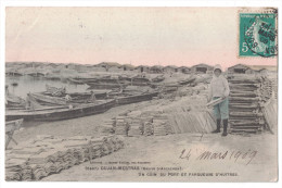 Gironde 33 - GUJAN-MESTRAS Un Coin Du Port Et Une Parqueuse D'huitres Vieux Métier Plage Bateau Barques Animation - Gujan-Mestras