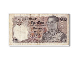 Billet, Thaïlande, 10 Baht, TB+ - Tailandia