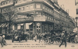 75 - PARIS - Devant L'Hôtel Du Matin - Le Blériot De LEBLANC Gagnant Du Circuit De L'Est, Exposé Sur Le Boulevard - Other