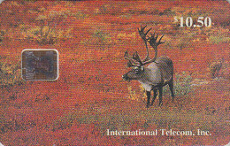 Télécarte à Puce USA ALASKA - Animal - RENNE - REINDEER Chip Phonecard - HIRSCH TK - - Biche 92 - Cartes à Puce