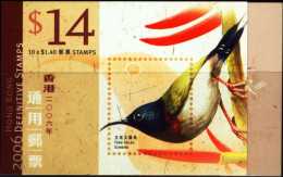 SUN BIRDS-FORK TAILED SUNBIRD-STAMPS BOOKLET-HONGKONG-FV $14-MNH-B6-456 - Hummingbirds