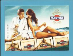 Delcampe - MARTINI - 06 / 2007 - George Clooney - Live Mondo - ADVERTISING - From PORTUGAL - Ed. Postalfree - Alcools
