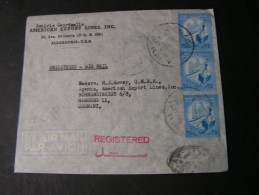 == Egypt Cv.Alex. To Germany 1952 Cairo Airport Cancel .. - Luchtpost