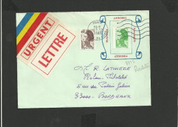 Enveloppe Andorre 1983 Numérotée Série A - Storia Postale