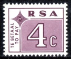 South Africa - 1972 Postage Due 4c (**) # SG D77 , Mi Porto 73 - Strafport