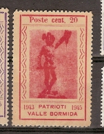 Italy * & Patriota Valle Bormida, Emissões Locais  1943-1945 (10) - Emisiones Locales/autónomas