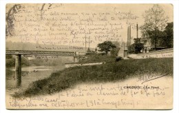 CPA  78 : CROISSY  Le Pont  1908    A  VOIR  !!!!!!! - Croissy-sur-Seine