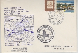 Uruguay 1990 Antarctica Base Artigas Cover(26536) - Bases Antarctiques