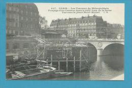 CPA 637 TRAVAUX DU METROPOLITAIN - Fonçage D´un Caisson  Dans Le Petit Bras De La Seine PARIS - La Seine Et Ses Bords