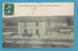 CPA 3 - Chemin De Fer - La Gare Et Le Château De Bierville BOISSY-LA-RIVIERE 91 - Boissy-la-Rivière