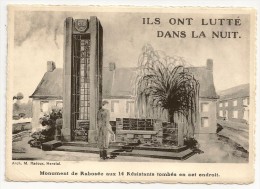 SAIVE - Monument De RABOSEE Aux 14 Résistants. Arch. M. Radoux, Herstal. Oblitération 1952. - Blegny