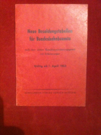 Heft Besoldungstabellen Für Bundesbahnbeamte 1953 - Technical