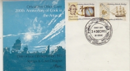 AAT 1972 200th Anniversary Of Cook In The Antarctic 2v  FDC Ca Mawson  (26541) - FDC